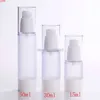 15ml 30ml 50ml Garrafas de corpo fosco Limpar a bomba de vácuo airless vazia para recarregador de contêineres Sorum Cosmetic Liquid 10pcs / Lothigh Qty