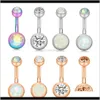 & Bell Drop Delivery 2021 Stainless Steel Belly Piercing Kit Screw Navel Button Rings Tragus Ear Bar Cartilage Earring Body Jewelry 14G 80Pcs