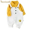 Barnpojkar Casual Kläder Satser Höst Barn Letter Print Outfits Baby Boy Passar Söt Aktiva Tracksuits 210429