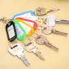 10st plast nyckelring Nyckel FOBS Bagage ID Etikett Namnkort Taggar med Split Ring för bagage Nyckelkedjor Key Rings G1019