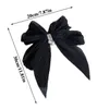 Big Bow Pearl Hair Clip Fashion Hair Accessories Fabric Folds Flower Spring Clip Back Top Hairpin Cute Headwear Boutique