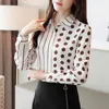 Langarm Polka Dot Büro Hemd Frauen Mode Frühling Elegante Chiffon Bluse Taste Gestreiften Koreanische Tops 7185 50 210521