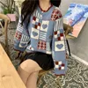 Print Love Pull Femme Hiver Japan Style Warm Vintage Sweet Kawaii Woman Sweaters Loose Autumn Winter Ropa Mujer 19632 210415