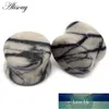 Alisouy 2pcs Natural Organic Stone Ear Plugs Flesh Tunnels Mauges 6mm-16mm Ear Expanders Stretchers Taper Body Piercing Smycken