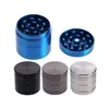 40mm 4-layer zinc metal flat plate cigarette grinder and 4-layer zinc alloy cigarette breaker