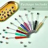 10 PCS Beadable Pen Bead penna a sfera per bambini festa matrimonio personalizzato con 20 pezzi perline strass colore misto WJ105