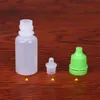 Plastic Needle Bottle for E-Liquid with Colorful Cap Tip Smoke 5ml 10ml 15ml 20ml 30ml Volume Empty Soft Translucent PE Dropper Bottles Storage Cigarette Accessories