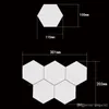 165 Pieces DIY Wall Lamp Touch Switch Quantum LED Hexagonal Lamps Modular Creative Decoration Night Light Hexagons for Home2388940