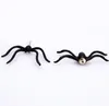 Nowe akcesoria mody Halloween Dekoracja 1 sztuka 3D Creepy Black Spider Ear Studs