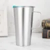 Water Tumbler Coffee Mug With Handle Conic Shape Cup 16oz 22oz 30oz 18/8 Stainless Steel Insulated Vacuum 2-wall Thermal Glass With Flip Lid CG001