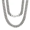 Stainless Steel Cuban Link Chain Necklace Silver Mens Necklaces Hip Hop Jewelry 6/8/10/12mm