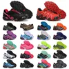 Salomon Speed Cross 3 CS Sapatos de exterior Authen para homens e mulheres Clássico todo preto branco verde Tênis esportivos masculino e feminino, tênis, corrida, corrida