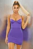 Women Sexy Designer Purple Bandage Dress Ladies Evening Celebrity Mini Night Club Party Vestido 210527