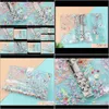 Book Filing Products School Business & Industrial Drop Delivery 2021 A5/A6 Clear Pvc Sequins Binder 6-Hole Metal Ring Notepad Cover Cute Diar