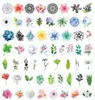 Pack de voitures 100pcs de saut d'autocollants de plante de belles fleurs imperméables