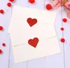 Renkli Kırmızı Valentine's Kalp Şekli Sticker Teşekkürler Yapışkanlı Çıkartmalar 500 adet Rulo 1 inç 1.5 inç 3.8 cm Tatil için Yuvarlak Etiket İş