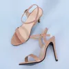 Rimocy Sexy Party High Heels Sandal Plus Size Fashion Ankle Buckle Wedding Shoes Woman Open Toe Stiletto Summer Shoes 210624