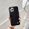 Кожаные карточки Телефон Case Designer iPhone Case 12 Pro Max Четыре Телефона Мода Чехол для 11 Plus Mini 7 8 7P 8P X XS XR с коробкой 2182054XS