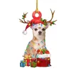 Ciondoli in legno Decorazioni natalizie Ciondolo in legno per cani Ornamenti per l'albero di Natale per la casa Pet tag XD24818