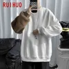 RUIHUO Bär Casual Sweatshirt Männer Tops Harajuku Streetwear Herren Kleidung Lustige Pullover Männer Sweatshirts Hip Hop 2XL 2021 Frühling Y211118