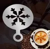 Pochoirs de moule à café en acier inoxydable modèle de mousse de café outils de décoration de cafés Barista-pochoirs modèle d'impression de café-gâteau SN5627