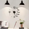 Väggklockor 2021 Kreativ akrylpekare DIY Klocka Vardagsrum Spegelbrev Nummer Hängande Dekorativ