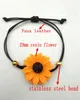 30st Solrosor Charm Armband för Vänskap Par Syster Volcanic Bangles Women Lucky Smycken Gåvor