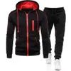 Marcas Designer Mens Outono Winter Tracksuit Zipper Hoodie e Calças 2 Parte Casual Sportswear Jogger Running Terno Fitness Swea