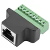 Connecteur modulaire réseau Cat6 RJ45 8P8C vers adaptateur de bornes à vis à 8 broches