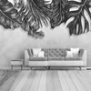 Custom Mural Wallpaper Modern Hand Painted Tropical Plant Leaves Fresco Living Room TV Sofa Bedroom Papel De Parede Sala Murals