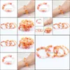 Bracelets jóias retro laranja fogo agates redondos bracelete natural cadeia de pedra natural fêmea presente 8mm 10mm 12mm 14mm de 14 mm, s