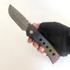 Begränsad anpassad version Chaves Redencion 228 Folding Kniv Damaskus Knivar Anodiserat Titan-handtag Utmärkt värde Utomhusutrustning Taktiska campingverktyg