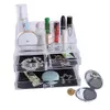 Makeup Organizer, kosmetische Aufbewahrungsboxen mit 4 Schubladen integriert, Acryl, für Lippenstift Jederly und Make-up-Pinsel, Kommode, Badezimmer-Arbeitsplatte