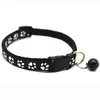 1.0 voetafdrukkragen Pet Patch Dog Collar Cat single met bel gemakkelijk te vinden lijnlengte 19-32 cm