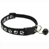 10 Footprint collars Pet Patch Dog Collar Cat Single with Bell Easy to Find leashes Length 1932cm2502435