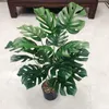 70cm 18 garfo artificial monstera monstera tropical verde palínhas galho loja flor El escritório ano casa decoração acessórios 211104