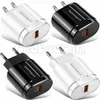 18W QC3.0 UE AC AC Home Travel Wall Ładowarka Adapter do iPhone'a 7 8 x 10 Samsung S8 S9 S10 HTC Android Telefon PC