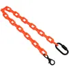 مصمم حزام سلسلة أكريليك برتقالي أسود 1.2 سم محفظة حقيبة اليد محفظة استبدال أجهزة أجهزة 12 مم