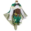 Anime Genshin Impacto Cosplay Traje Vestido Barbatos Venti Saia Verde Peruca Adulto Mulheres Fantasias de Halloween Y0913