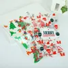선물 랩 50 크리스마스 선물 베이킹 사탕 비스킷 포장 가방 산타 클로스 트리 엘크 PVC 투명