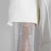 Eleganckie Patchwork Diamonds Kobiety Blazer Notched Z Długim Rękawem Tunika Hit Kolor Casual Garnitur Kobieta Moda Odzież 210524