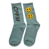 Sport, Casual CPFM Music Festival Smiling Face Washing Green Spring and Summer Thin Medium Tube mångsidig sport kan samma strumpor