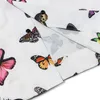 Shirt Mannen en Dames Zomer Revers Butterfly Print Casual Korte Mouw Heren Shirts