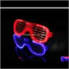 Lunettes de soleil pour enfants Accessoires Bébé Enfants Maternité Drop Delivery 2021 Lunettes Fluorescentes Cadres Led Lumineux Masque Pour Les Yeux Volets Flash Goggl