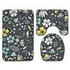 Artistic Style Three-piece Floor Mat Door Mat Bathroom Rug Waterproof Carpets Toilet Seat Cover Floor Mat Bathroom Decor 210622