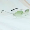 2022 Fabrik Großhandel Neue Metall Randlose Luxus Designer Vintage Sonnenbrille Driving Shades Brillen Trendprodukt Gafas De Sol
