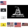 Home 2nd Amendment Vintage American Flag Don039t Tread On Me Banners 90cm150cm Polyester Custom USA College Basketball Flags s5706983