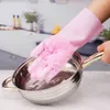 1 Pair Magic Silicone Dish Washing Scrubber Cleaning Rubber Heat Resistant Household Kitchen Pet Care Gloves