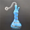 DHL gratuit Triangle verre brûleur à mazout Bong petit 10mm femelle épais Pyrex bécher Bong Recycler Dab Rigs pour fumer avec tous les accessoires pour fumeurs