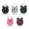 Creative Alarm Clock Vintage Retro Cute Silent Pointer s Playing Bell Loud with Light Bedside Home Decor 210804